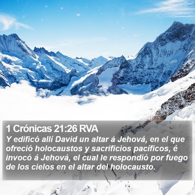 1 Crónicas 21:26 RVA Bible Verse Image