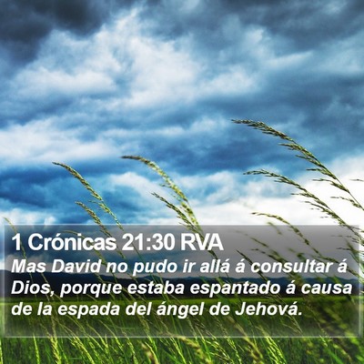 1 Crónicas 21:30 RVA Bible Verse Image