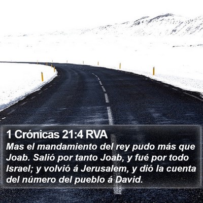 1 Crónicas 21:4 RVA Bible Verse Image