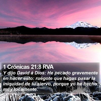 1 Crónicas 21:8 RVA Bible Verse Image