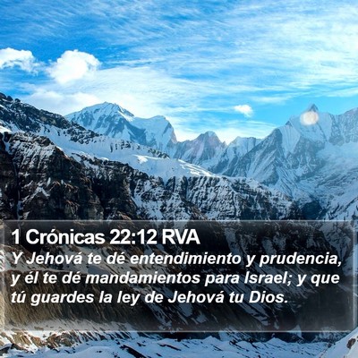 1 Crónicas 22:12 RVA Bible Verse Image