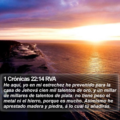 1 Crónicas 22:14 RVA Bible Verse Image