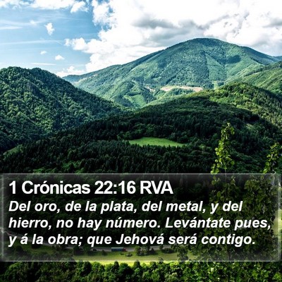 1 Crónicas 22:16 RVA Bible Verse Image