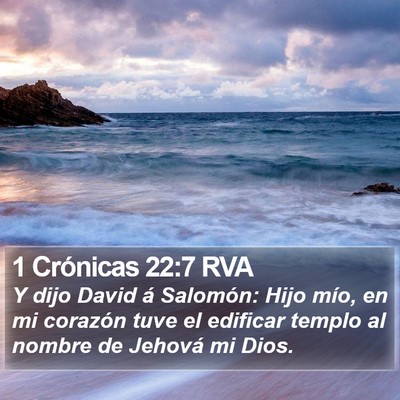 1 Crónicas 22:7 RVA Bible Verse Image