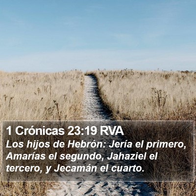 1 Crónicas 23:19 RVA Bible Verse Image