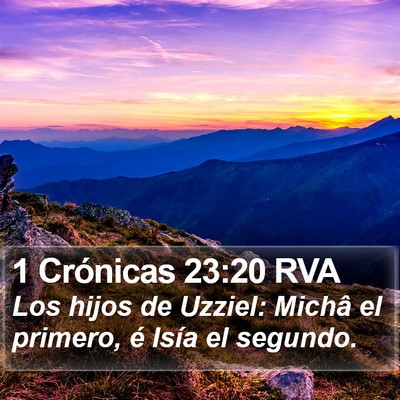 1 Crónicas 23:20 RVA Bible Verse Image
