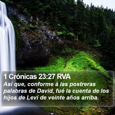1 Crónicas 23:27 RVA Bible Verse Image