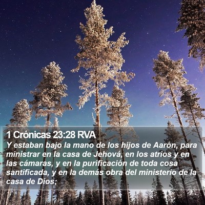 1 Crónicas 23:28 RVA Bible Verse Image