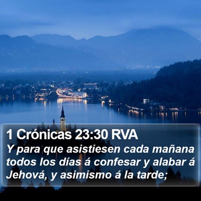 1 Crónicas 23:30 RVA Bible Verse Image