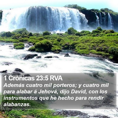 1 Crónicas 23:5 RVA Bible Verse Image