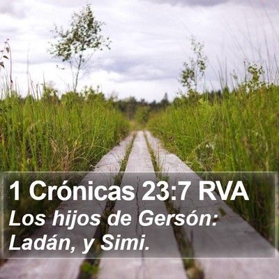 1 Crónicas 23:7 RVA Bible Verse Image