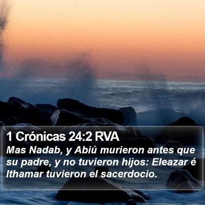 1 Crónicas 24:2 RVA Bible Verse Image