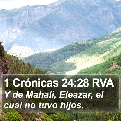 1 Crónicas 24:28 RVA Bible Verse Image
