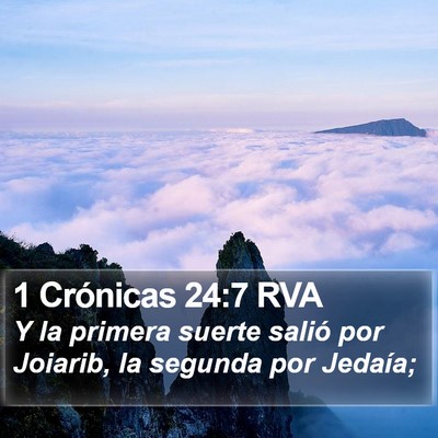 1 Crónicas 24:7 RVA Bible Verse Image