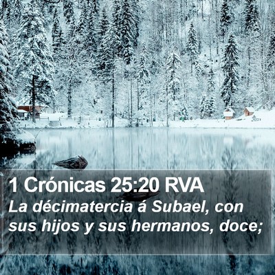 1 Crónicas 25:20 RVA Bible Verse Image