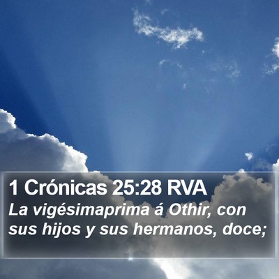 1 Crónicas 25:28 RVA Bible Verse Image