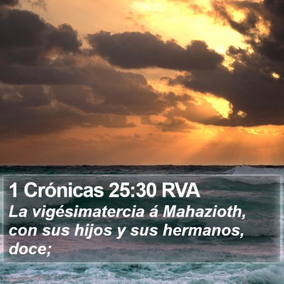 1 Crónicas 25:30 RVA Bible Verse Image