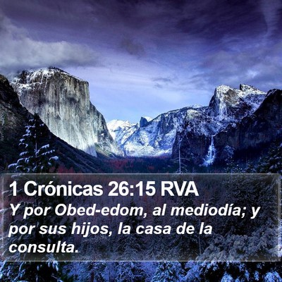 1 Crónicas 26:15 RVA Bible Verse Image