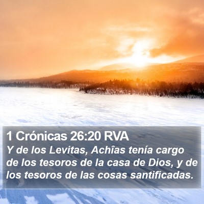 1 Crónicas 26:20 RVA Bible Verse Image