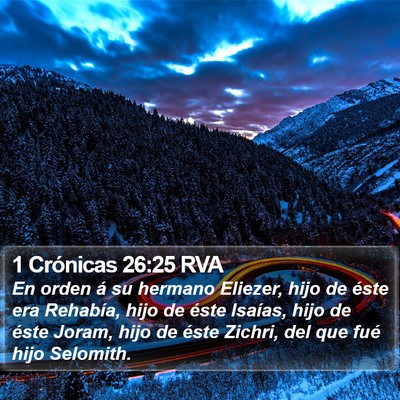 1 Crónicas 26:25 RVA Bible Verse Image