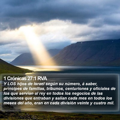 1 Crónicas 27:1 RVA Bible Verse Image
