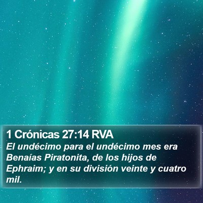 1 Crónicas 27:14 RVA Bible Verse Image