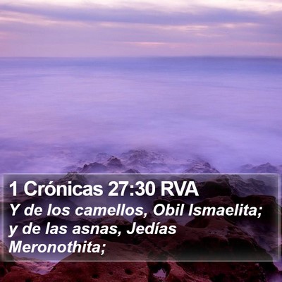 1 Crónicas 27:30 RVA Bible Verse Image