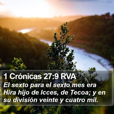 1 Crónicas 27:9 RVA Bible Verse Image