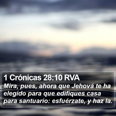 1 Crónicas 28:10 RVA Bible Verse Image