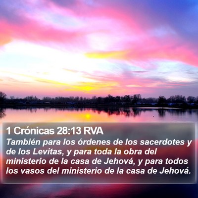1 Crónicas 28:13 RVA Bible Verse Image
