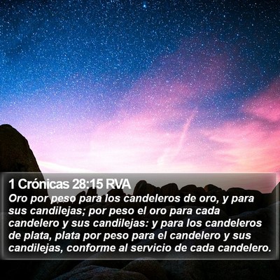 1 Crónicas 28:15 RVA Bible Verse Image