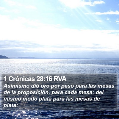 1 Crónicas 28:16 RVA Bible Verse Image