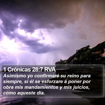 1 Crónicas 28:7 RVA Bible Verse Image