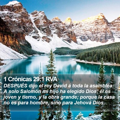 1 Crónicas 29:1 RVA Bible Verse Image