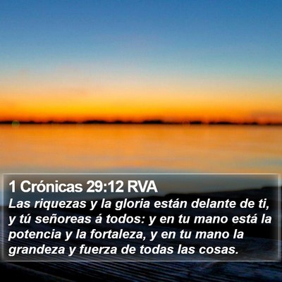 1 Crónicas 29:12 RVA Bible Verse Image
