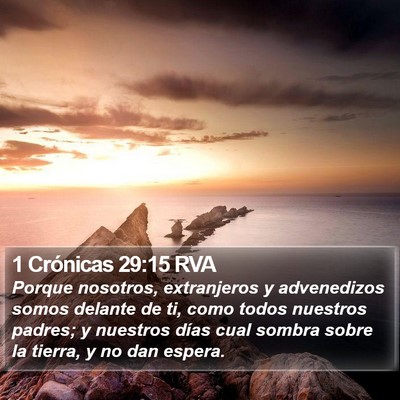 1 Crónicas 29:15 RVA Bible Verse Image