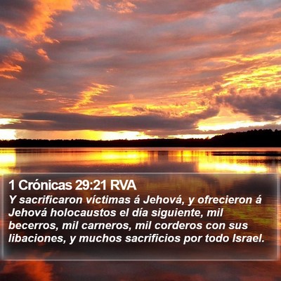 1 Crónicas 29:21 RVA Bible Verse Image