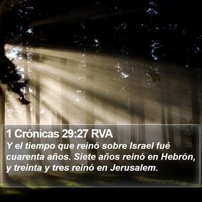 1 Crónicas 29:27 RVA Bible Verse Image