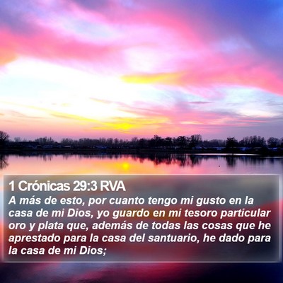 1 Crónicas 29:3 RVA Bible Verse Image