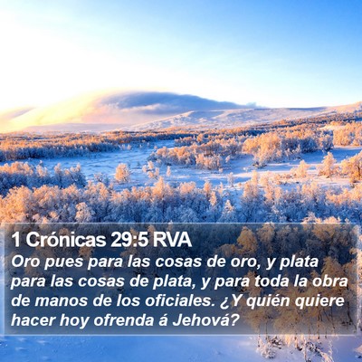 1 Crónicas 29:5 RVA Bible Verse Image