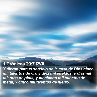 1 Crónicas 29:7 RVA Bible Verse Image