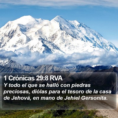 1 Crónicas 29:8 RVA Bible Verse Image