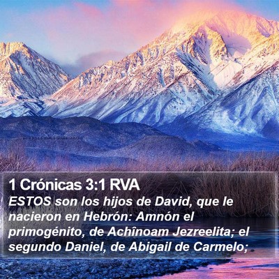 1 Crónicas 3:1 RVA Bible Verse Image