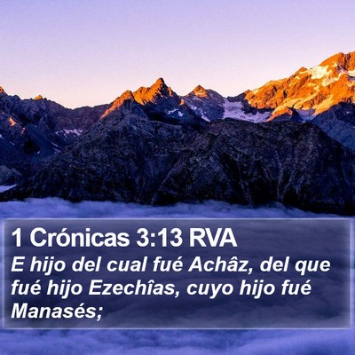 1 Crónicas 3:13 RVA Bible Verse Image