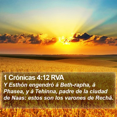 1 Crónicas 4:12 RVA Bible Verse Image