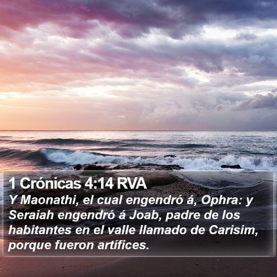 1 Crónicas 4:14 RVA Bible Verse Image