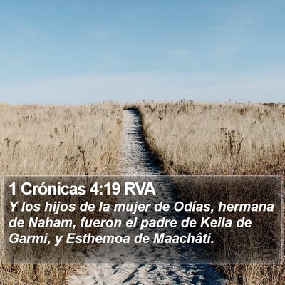 1 Crónicas 4:19 RVA Bible Verse Image