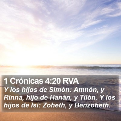 1 Crónicas 4:20 RVA Bible Verse Image