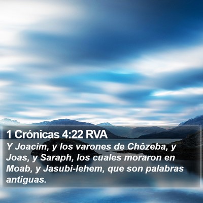 1 Crónicas 4:22 RVA Bible Verse Image