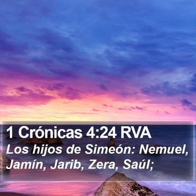 1 Crónicas 4:24 RVA Bible Verse Image